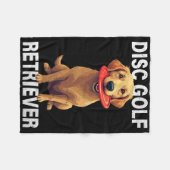 Disc Golf Ophaalder Funny Golden Retriever Hond Ei Fleece Deken (Voorkant (Horizontaal))