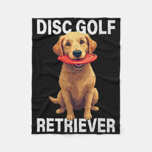 Disc Golf Ophaalder Funny Golden Retriever Hond Ei Fleece Deken