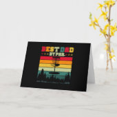  Disc Golf Papa Gift - Beste vader op auto Kaart (Gele Bloem)