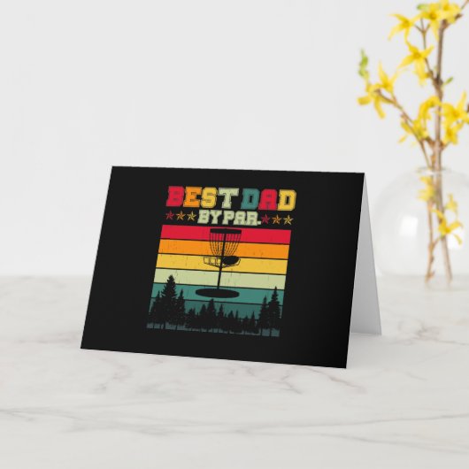 Disc Golf Papa Gift - Beste vader op auto Kaart (Gele Bloem)