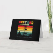 Disc Golf Papa Gift - Beste vader op auto Kaart (Voorkant)