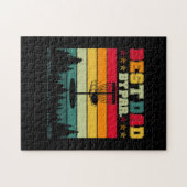 Disc Golf Papa Gift - Beste vader op auto Legpuzzel (Horizontaal)