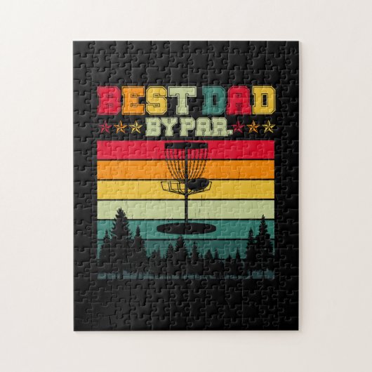 Disc Golf Papa Gift - Beste vader op auto Legpuzzel (Verticaal)