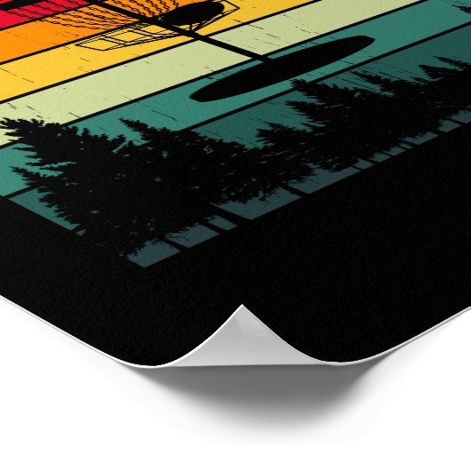  Disc Golf Papa Gift - Beste vader op auto Poster (Hoek)