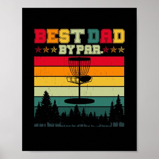  Disc Golf Papa Gift - Beste vader op auto Poster (Voorkant)