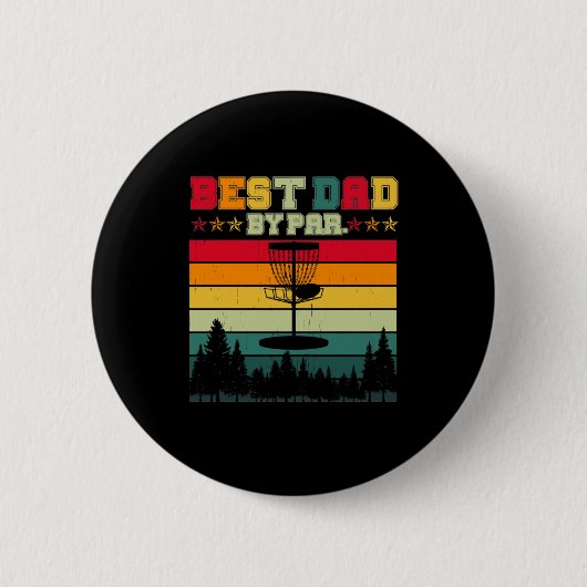  Disc Golf Papa Gift - Beste vader op auto Ronde Button 5,7 Cm (Voorkant)
