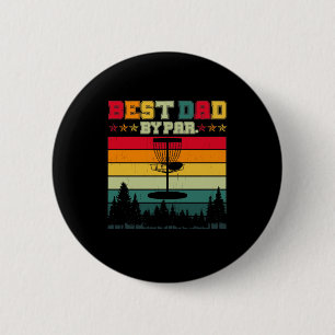 Disc Golf Papa Gift - Beste vader op auto Ronde Button 5,7 Cm
