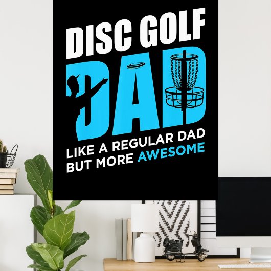 Disc Golf papa Poster (Thuiskantoor)