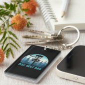 Disc Golf Papa Vaderdag Frisbee Golfer Sleutelhanger (Voorkant Rechts)