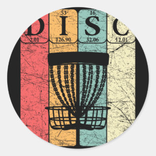 Disc Golf Periodiek Systeem Elementen Frolf Speler Ronde Sticker