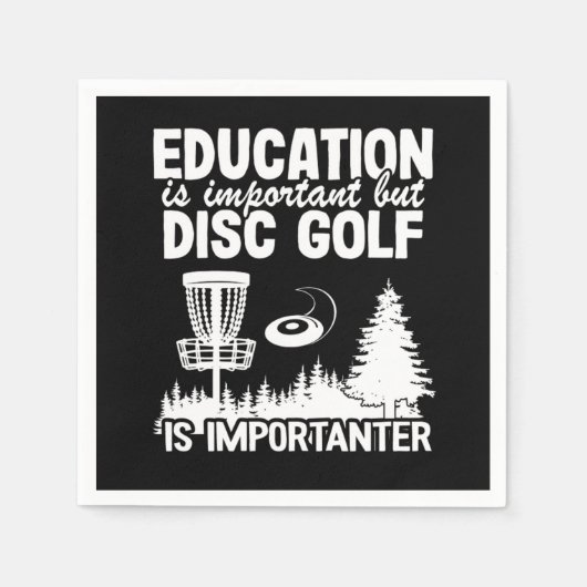Disc Golf Player citeert Funny Disk Golfer Gift Servet (Voorkant)