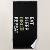 Disc Golf Player | Eat Sleep Disc Golf Repeat Strandlaken (Voorkant)