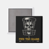 Disc Golf Player - Funny Feed The Chains  Magneet (Voorkant / Achterkant)