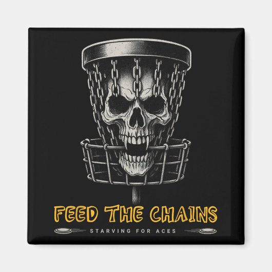 Disc Golf Player - Funny Feed The Chains  Magneet (Voorkant)