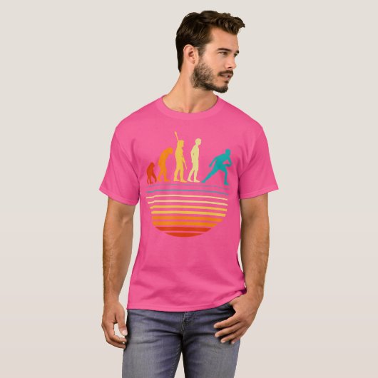 Disc Golf Player in de evolutie T-shirt (Voorkant volledig)