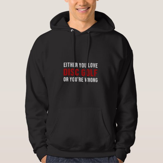 Disc Golf Player verkeerde golfer Funny Golfing Hoodie (Voorkant)