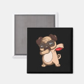 Disc Golf Pug Hond Shirt Kinderen Grappige Disc Go Magneet (Voorkant / Achterkant)