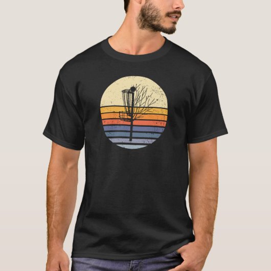 Disc Golf Retro Basket T-shirt (Voorkant)