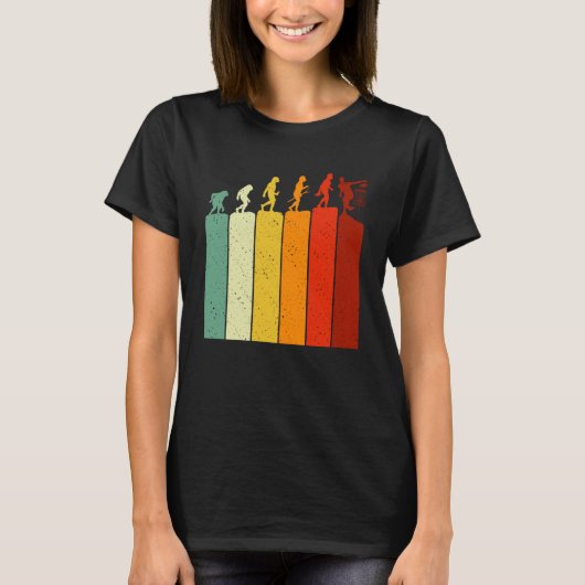 Disc Golf Retro Evolution Mannen Vrouwen T-shirt (Voorkant)