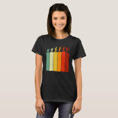 Disc Golf Retro Evolution Mannen Vrouwen T-shirt (Voorkant volledig)