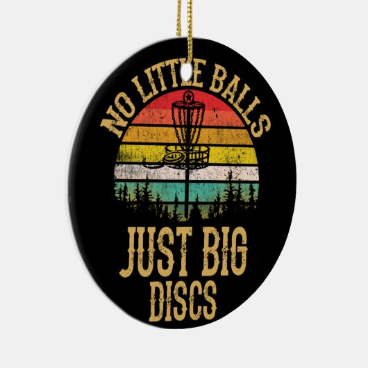 Disc Golf Retro Geen kleine Amerikaanse schijf Gol Keramisch Ornament (Rechts)