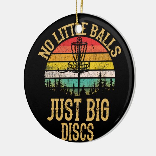 Disc Golf Retro Geen kleine Amerikaanse schijf Gol Keramisch Ornament (Links)