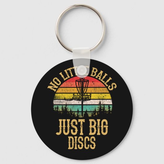 Disc Golf Retro Geen kleine Amerikaanse schijf Gol Sleutelhanger (Voorkant)