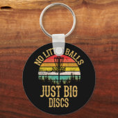 Disc Golf Retro Geen kleine Amerikaanse schijf Gol Sleutelhanger (Voorkant)