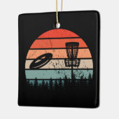 Disc Golf Retro Keramisch Ornament (Links)