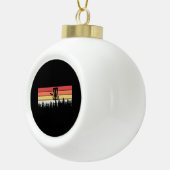 Disc Golf Retro Keramische Bal Ornament (Rechts)