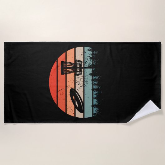 Disc Golf Retro Strandlaken (Voorkant)