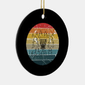 Disc Golf Retro Vintage Keramisch Ornament (Rechts)