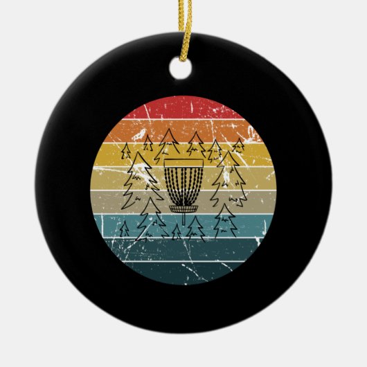 Disc Golf Retro Vintage Keramisch Ornament (Voorkant)