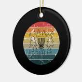Disc Golf Retro Vintage Keramisch Ornament (Links)