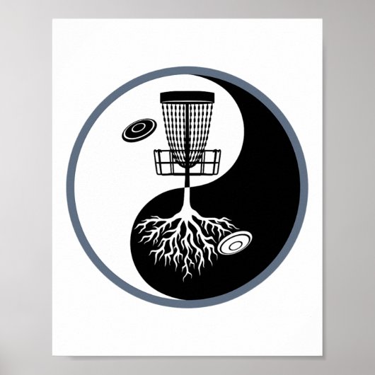 Disc Golf S Voor Mannen Vrouwen - Yin Yang Poster (Voorkant)