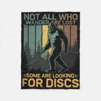Disc Golf Sasquatch Bigfoot Disc Golfer Funny Disc Fleece Deken