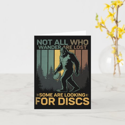 Disc Golf Sasquatch Bigfoot Disc Golfer Funny Disc Kaart (Gele Bloem)