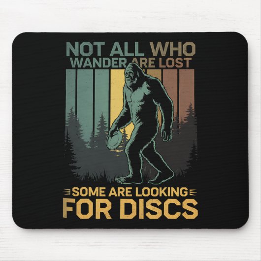 Disc Golf Sasquatch Bigfoot Disc Golfer Funny Disc Muismat (Voorkant)
