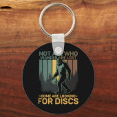 Disc Golf Sasquatch Bigfoot Disc Golfer Funny Disc Sleutelhanger (Voorkant)