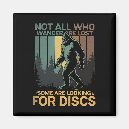 Disc Golf Sasquatch Bigfoot Disc Golfer Grappige D Magneet (Voorkant)