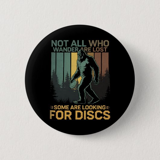 Disc Golf Sasquatch Bigfoot Disc Golfer Grappige D Ronde Button 5,7 Cm (Voorkant)
