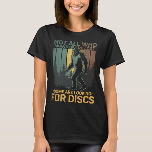 Disc Golf Sasquatch Bigfoot Disc Golfer Grappige D T-shirt (Voorkant)