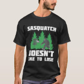 Disc Golf Sasquatch Grappig Bigfoot T-shirt (Voorkant)