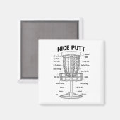 Disc Golf Schets Leuke Putt Grappige Putting Jargo Magneet (Voorkant / Achterkant)