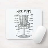Disc Golf Schets Leuke Putt Grappige Putting Jargo Muismat (Met muis)