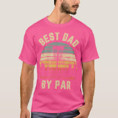 Disc Golf Shirt Fathers Best Dad By Par Funny Golf (Voorkant)