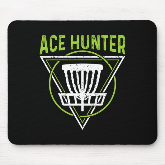 Disc Golf Shirt Funny Ace Hunter Disc Muismat (Voorkant)