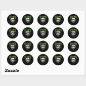 Disc Golf Shirt Funny Ace Hunter Disc Ronde Sticker (Vel)