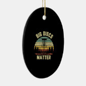 Disc Golf Shirt Funny Big Disks Matter Retro Disk Keramisch Ornament (Rechts)