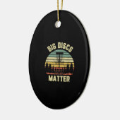 Disc Golf Shirt Funny Big Disks Matter Retro Disk Keramisch Ornament (Links)